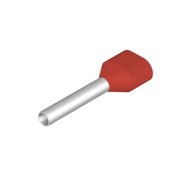 Outlet Weidmüller 9004760000 H1,0/20D ROT ZH SV-iker piros műanyag gallérral Érvéghüvely, Iker-érvéghüvely, 16 mm, 12 mm, Piros