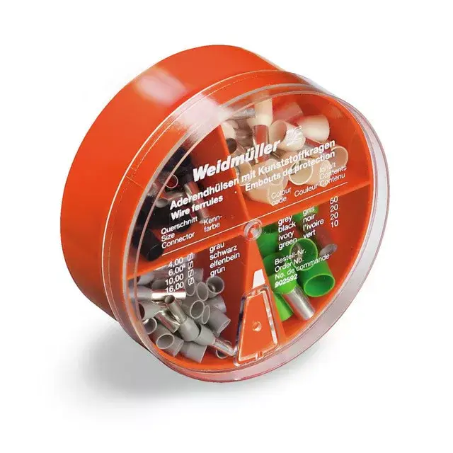 Outlet Weidmüller 9025920000 H-BOX 4,0-16,0QMM Érvég hüvely készlet Érvéghüvely készlet, Doboz, Sínkód: Weidmüller