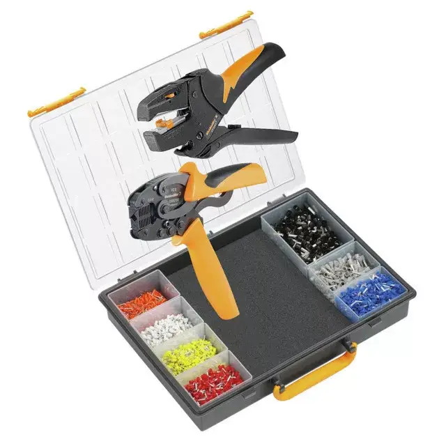 Azonnal elérhető Weidmüller 9028650000 CRIMP-SET PZ 3 Krimp készlet Krimpelő szerszám készlet, Krimpelő szerszám: PZ 3, Csupaszoló szerszám: STRIPAX, Krimpelési tartomány, min.: 5, Sínkód: Weidmüller
