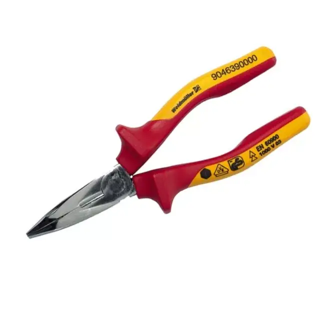 Vedd meg online Weidmüller 9046390000 FRZ SG 160 RED-L VDE szerint szigetelt lapos fogó éllel 160 mm hosszú