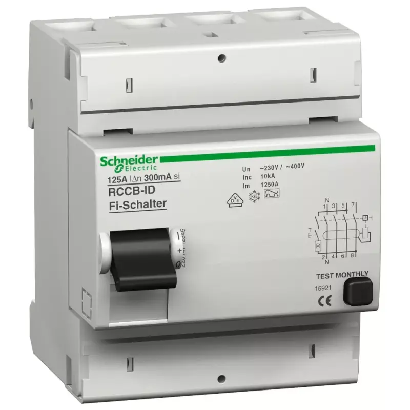 Schneider 16939 Kapocstakaró, RCCB-ID 125A, 10 db Árcsökkenés
