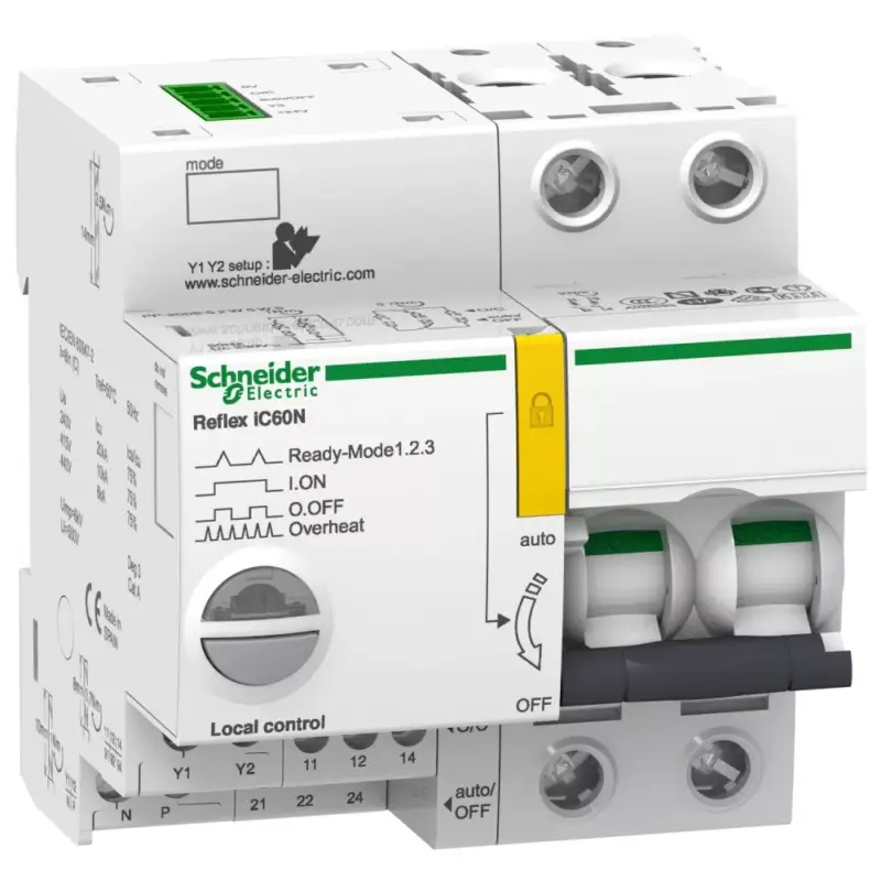 Legkelendőbb Schneider A9C61225 ACTI9 Reflex iC60N beépített megszakító vezérlés, 2P, B, 25A