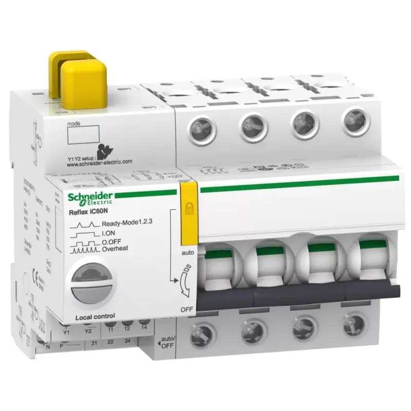 Újdonság Schneider A9C62416 ACTI9 Reflex iC60N beépített megszakító vezérlés, 4P, C, 16A