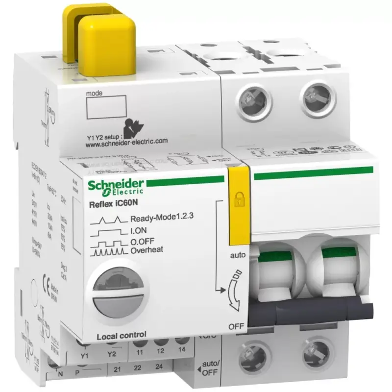 Schneider A9C63225 ACTI9 Reflex iC60N beépített megszakító vezérlés, 2P, D, 25A Rendeld meg most