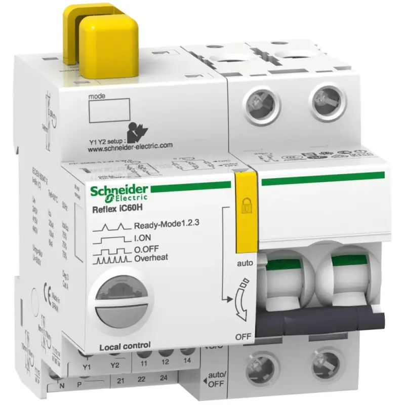 Schneider A9C64216 ACTI9 Reflex iC60H beépített megszakító vezérlés, 2P, B, 16A Ne maradj le