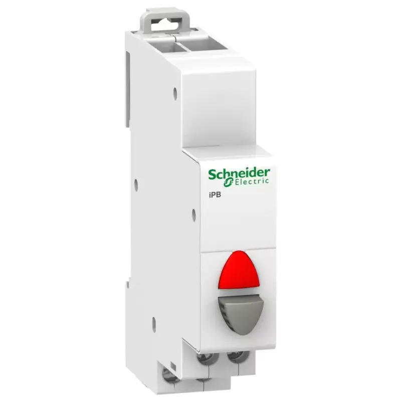 Schneider A9E18039 ACTI9 iPB nyomógomb, 1NC, szürke, piros LED, 12-48VAC Szuper ajánlat