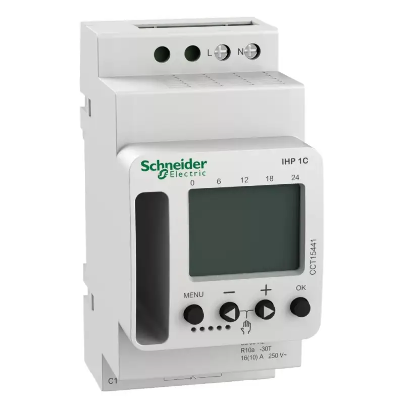 Schneider CCT15441 ACTI9 IHP 1C w (24/7) programozható időkapcsoló Legnépszerűbb