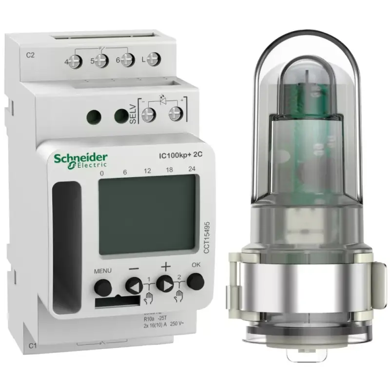 Schneider CCT15495 ACTI9 IC100kp+ 2C SMART programozható alkonykapcsoló Bestseller
