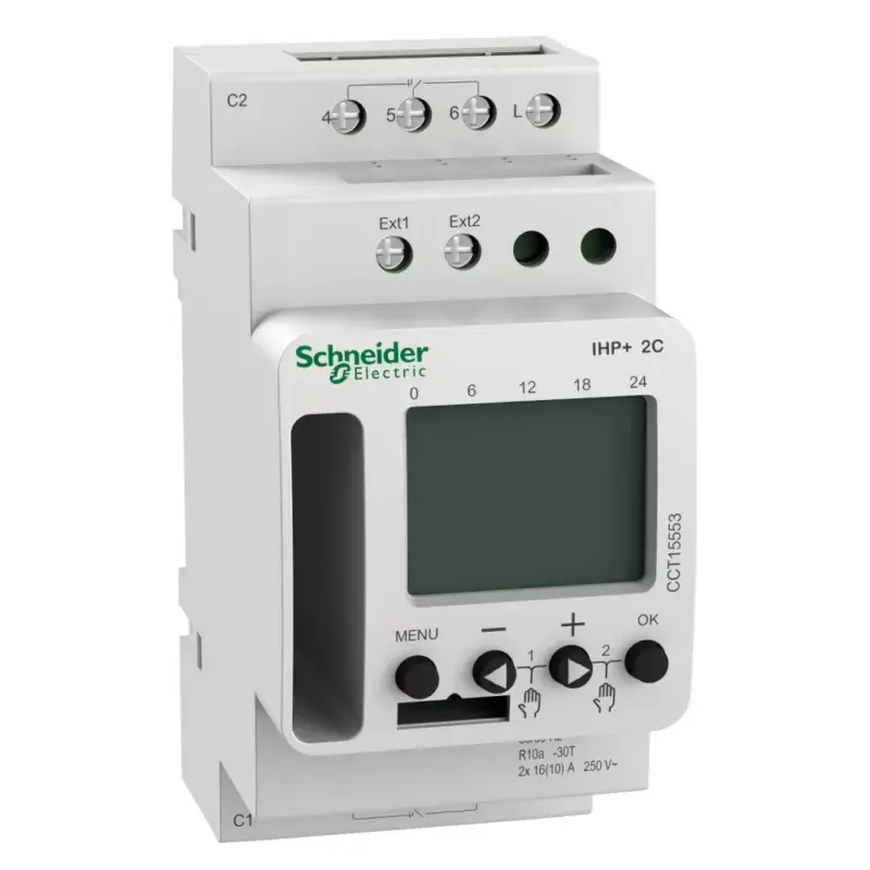 Schneider CCT15553 ACTI9 IHP+ 2C SMARTw (24/7) programozható időkapcsoló Ne maradj le
