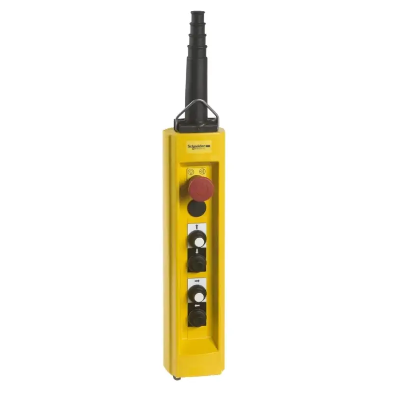 Schneider XACB4913 Harmony XACB 4 nyomógomb, mechanikus retesz, 2 pólus, +vészgomb, 2,2kW Bestseller