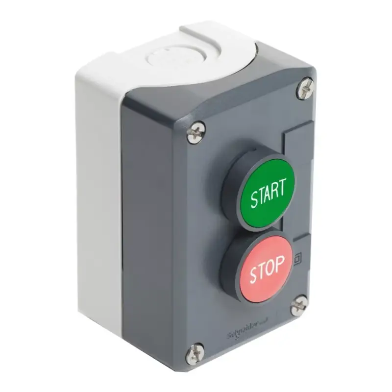 Schneider XALD225 Harmony XALD tokozott nyomógomb, 1 kiálló piros - 1 zöld nyomógomb, 1NC+1NO, "Start" "Stop" feliratok Exkluzív ajánlat