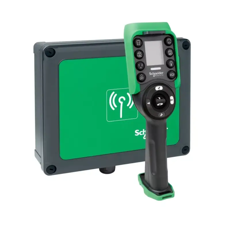 Szuper ajánlat Schneider XARS12D18W Harmony eXLhoist vezetéknélküli daruvezérlő tömszelencés vevővel 24-240VAC/DC, 18I+20O, 6+6 nyomógomb+kijelző