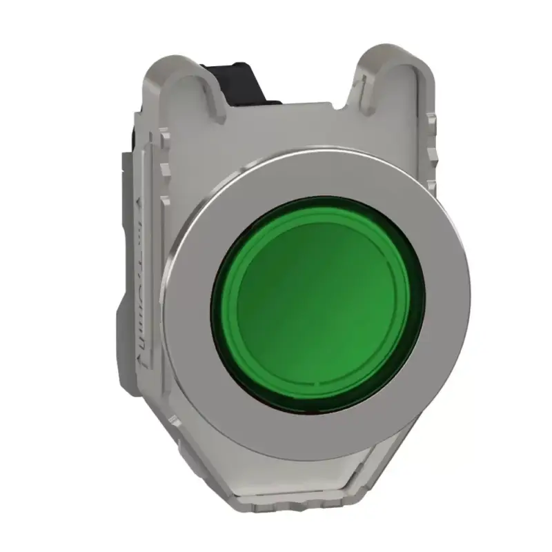 Schneider XB4FVM3 Harmony panelbe süllyesztett komplett fém LED jelzőlámpa, Ø30, 230VAC, zöld Újdonság