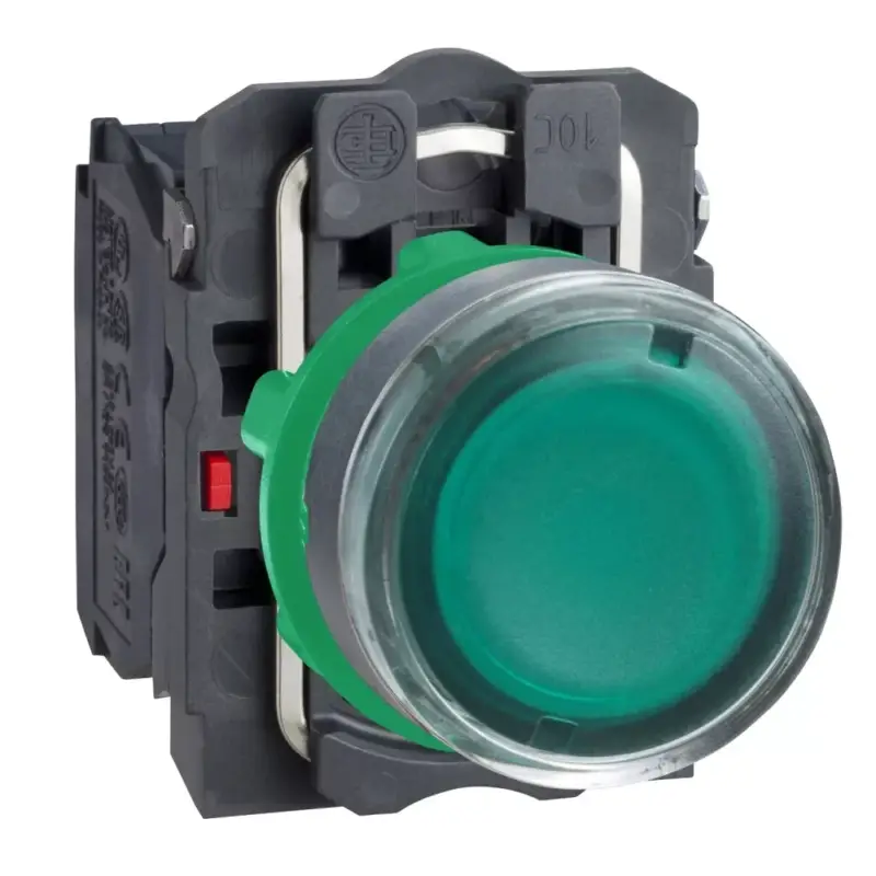 Biztonságos vásárlás Schneider XB5AW33B3 Harmony komplett műanyag LED világító nyomógomb, Ø22, visszatérő, 2NO, 24VAC/DC, zöld