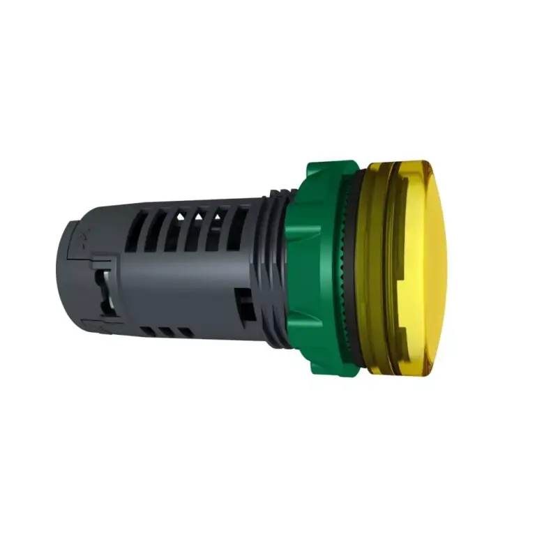 Vásárlói kedvenc Schneider XB5EVB8 Harmony műanyag monolitikus LED jelzőlámpa, Ø22, 24VAC/DC, sárga