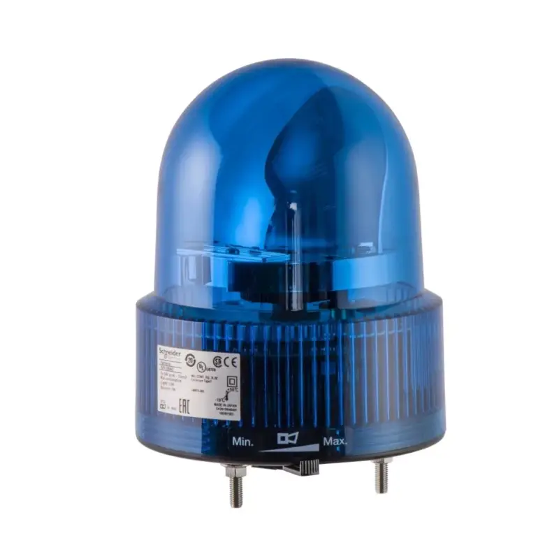 Exkluzív ajánlat Schneider XVR12B06S Harmony XVR forgútükrös jelzőfény, LED-es, Ø120, IP23, kék, 24VAC/DC, 50-90dB berregővel