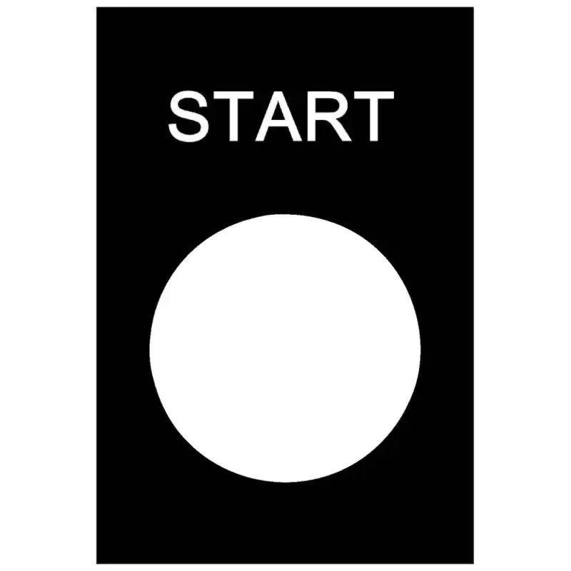 Schneider ZB2BY2303 Felirati címke 30x40mm, "Start", fekete alapon fehér betűk Szuper akció