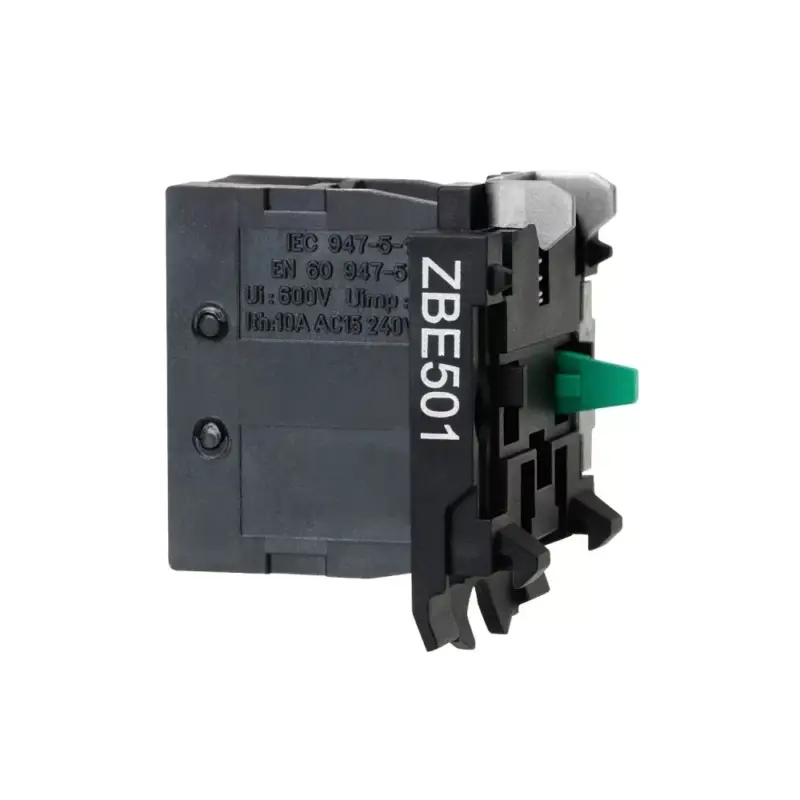 Schneider ZBE501 Harmony XB4/XB5 érintkező blokk, 1NO, nagyteljesítményű, 10A, csavaros csatlakozó Rendeld meg most