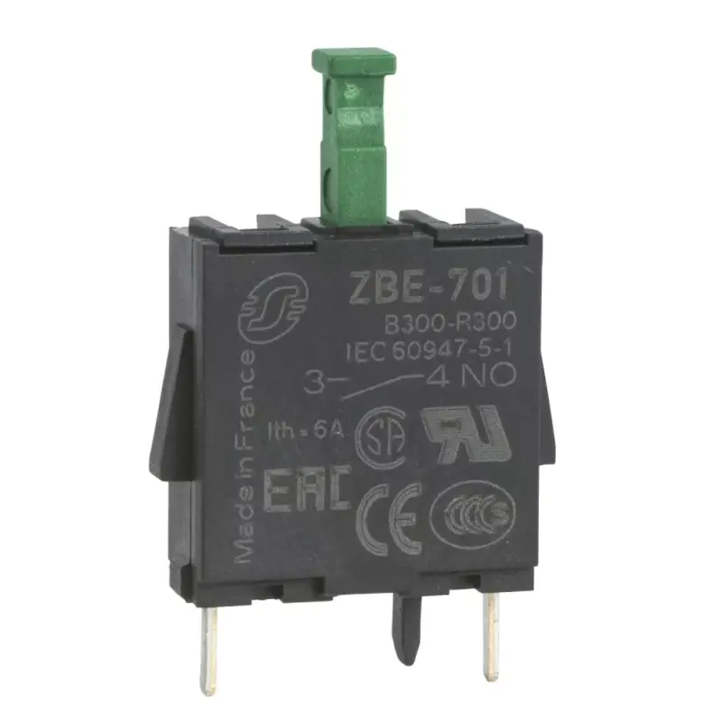 Schneider ZBE701 Harmony XB4/XB5 érintkező blokk, 1NO, tűs érintkezős, NYÁK lapra forrasztható Legnépszerűbb