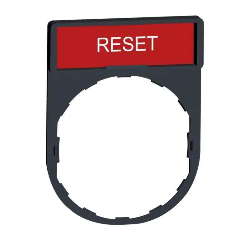 Schneider ZBY2323 Harmony címketartó 30x40 mm, Ø22 készülékekhez, 8x27 mm felirati címkével, RESET Biztonságos fizetés