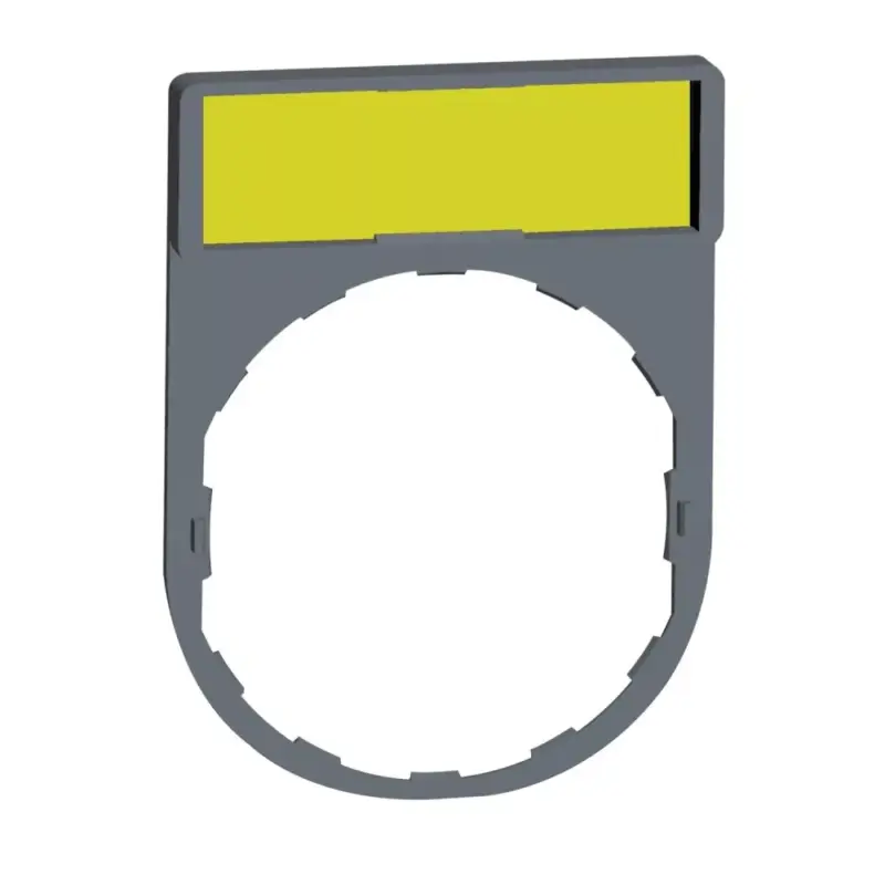 Schneider ZBY4101C0 Harmony címketartó 30x40 mm, Ø22 készülékekhez, 8x27 mm felirati címkével, jelöletlen, fehér/sárga, szürke perem Azonnal elérhető