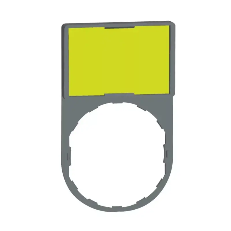 Schneider ZBY6102C0 Harmony címketartó 30x50 mm, Ø22 készülékekhez, 18x27 mm jelöletlen felirati címkével, fehér/sárga, szürke perem Exkluzív ajánlat