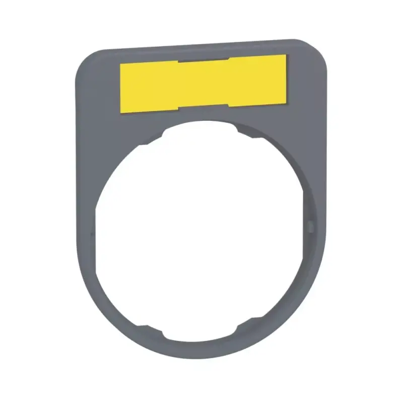 Újdonság Schneider ZBYF4101C0 Harmony címketartó, 40x50 mm, Ø30 süllyesztett készülékhez, 8x27 címkéhez, fehér/sárga, szürke perem