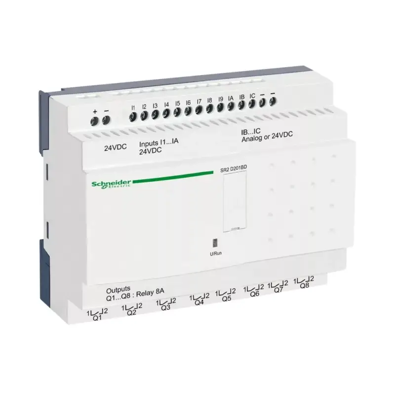 Schneider SR2D201BD 20 I/O, 2 analóg bemenet, relés, 24VDC Árcsökkenés