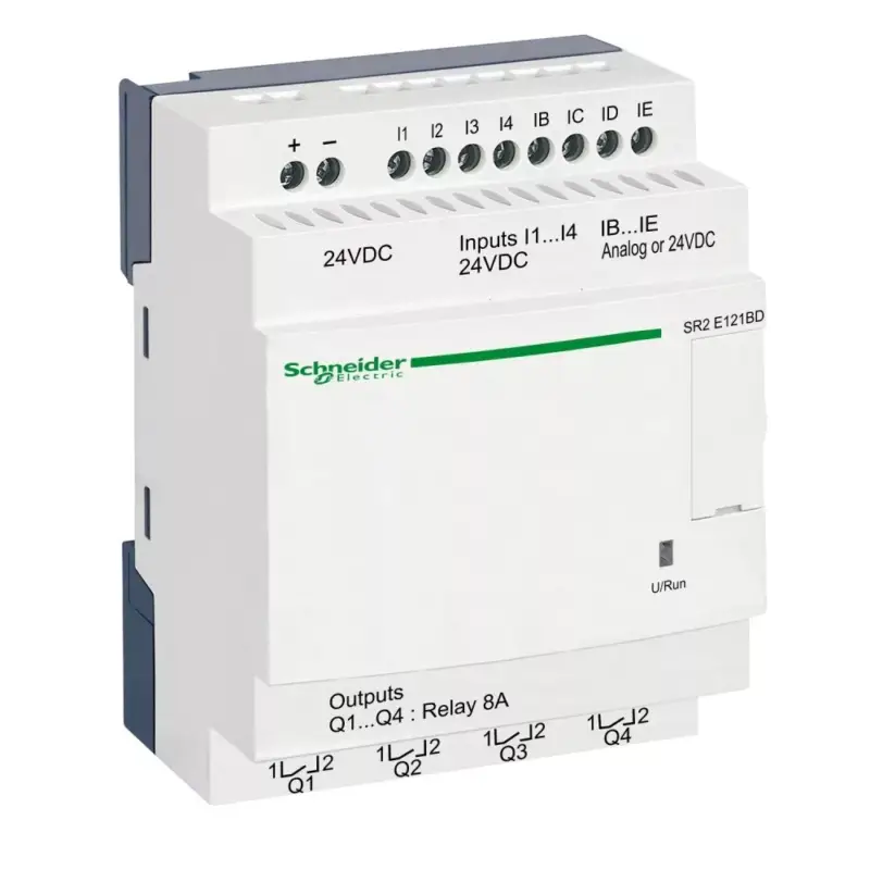 Kihagyhatatlan ajánlat Schneider SR2E121BD 12 I/O, 4 analóg bemenet, relés, óra, 24VDC