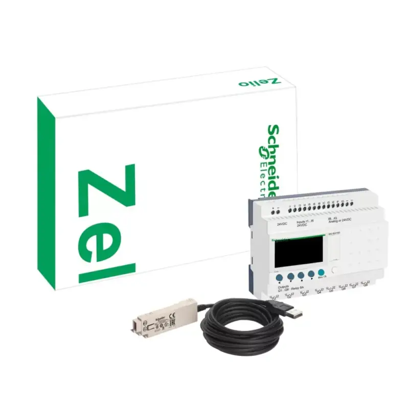 Schneider SR3PACK2FU Zelio Pack 26I/O,100-240VAC, csat.káb., CD Gyors szállítás