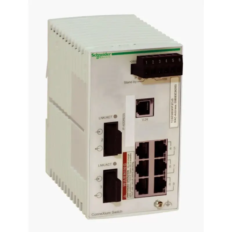 Expressz kézbesítés Schneider TCSESB083F2CU0 ConneXium Alap Switch 6TX/2FX-MM