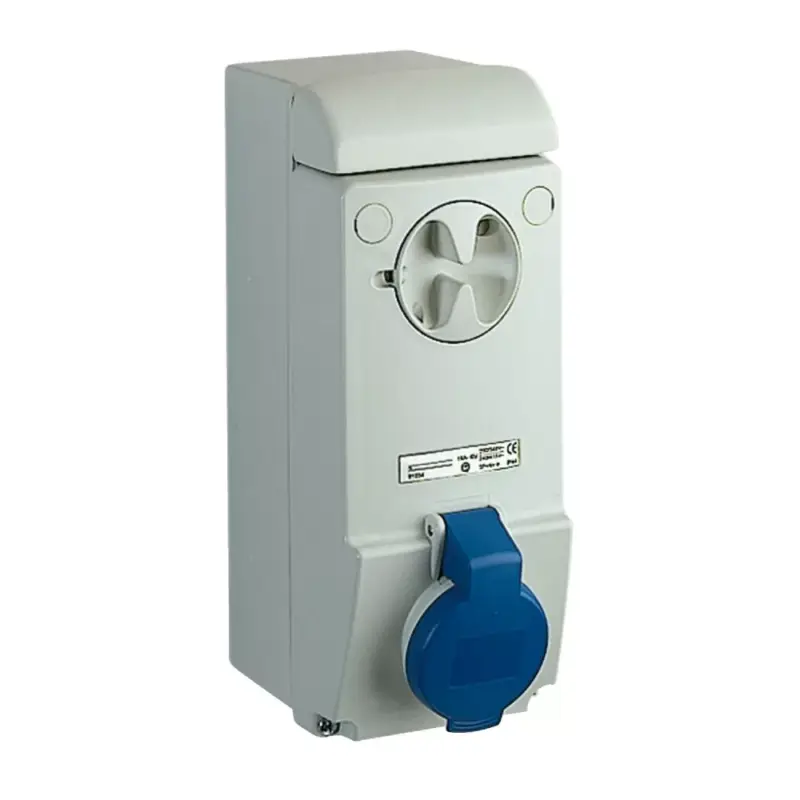 Végkiárusítás Schneider 83042 UNIKA Falra szerelhető, reteszelhető aljzat, 2P+F, 6h, 32A, 250V, IP44, védelem nélkül