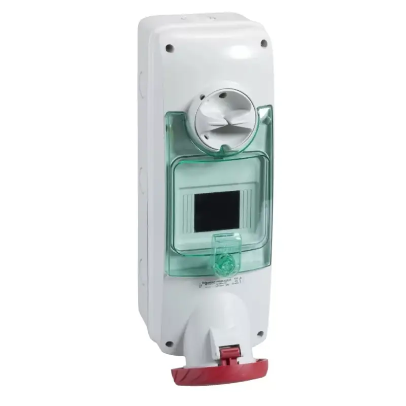 Schneider PKB63Q535 UNIKA Falra szerelhető, reteszelhető aljzat, 3P+N+F, 6h, 63A, 415V, IP65, DIN sínnel Vásárlói kedvenc