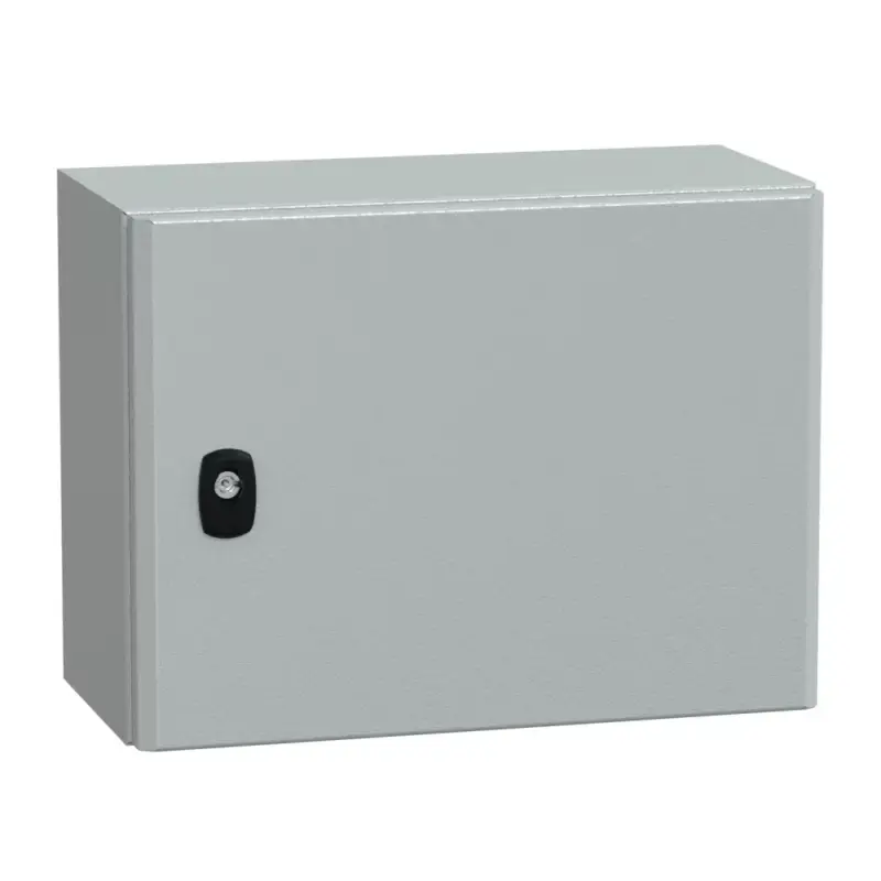 Schneider NSYS3D3420P Spacial S3D Falra szerelhető fém szekrény, Teli ajtóval, 300x400x200, IP66, szerelőlappal Expressz kézbesítés