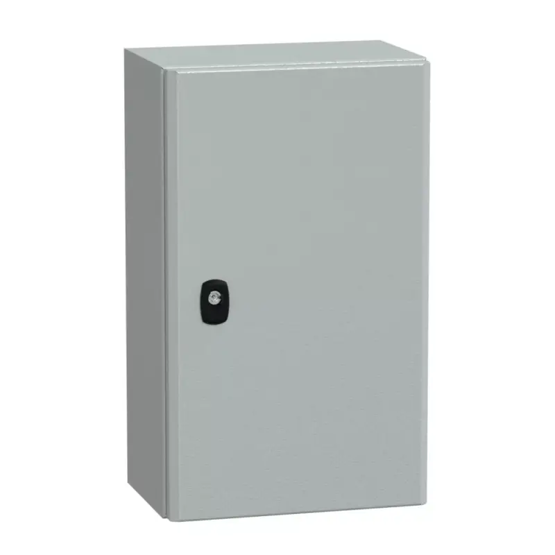 Schneider NSYS3D5320P Spacial S3D Falra szerelhető fém szekrény, Teli ajtóval, 500x300x200, IP66, szerelőlappal Szuper akció