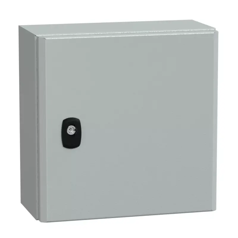 Schneider NSYS3D3315 Spacial S3D Falra szerelhető fém szekrény, Teli ajtóval, 300x300x150, IP66, szerelőlap nélkül Akciós ár