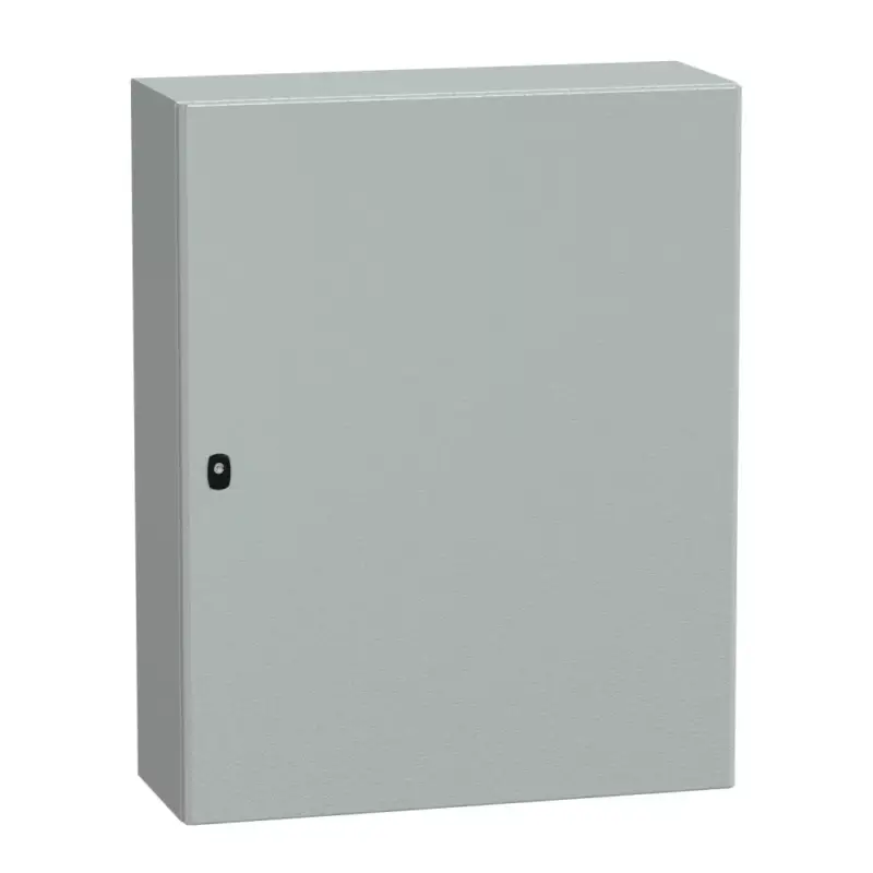 Gyors kiszállítás Schneider NSYS3D10830 Spacial S3D Falra szerelhető fém szekrény, Teli ajtóval, 1000x800x300, IP66, szerelőlap nélkül