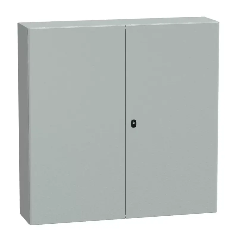 Árcsökkenés Schneider NSYS3D121230D Spacial S3D Falra szerelhető fém szekrény, Teli ajtóval, 1200x1200x300, IP55, 2 ajtós kivitel, szerelőlap nélkül