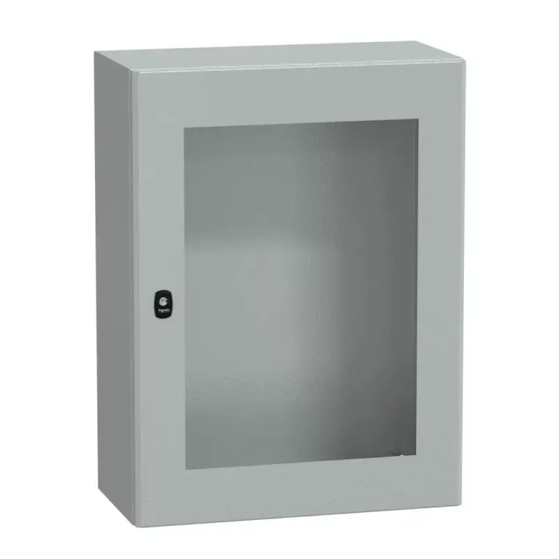 Schneider NSYS3D8630T Spacial S3D Falra szerelhető fém szekrény, Üvegezett ajtóval, 800x600x300, IP66, szerelőlap nélkül Alacsony ár