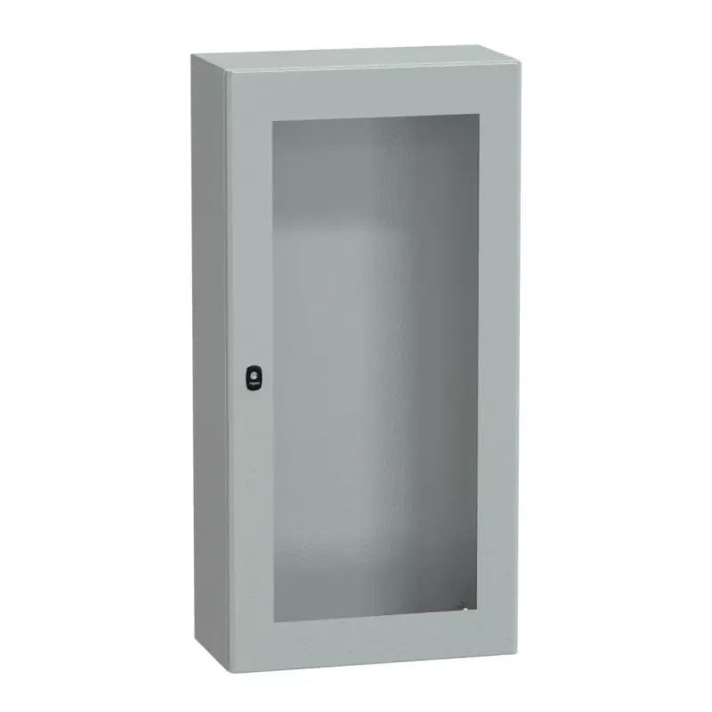 Schneider NSYS3D12630T Spacial S3D Falra szerelhető fém szekrény, Üvegezett ajtóval, 1200x600x300, IP66, szerelőlap nélkül Olcsóbb