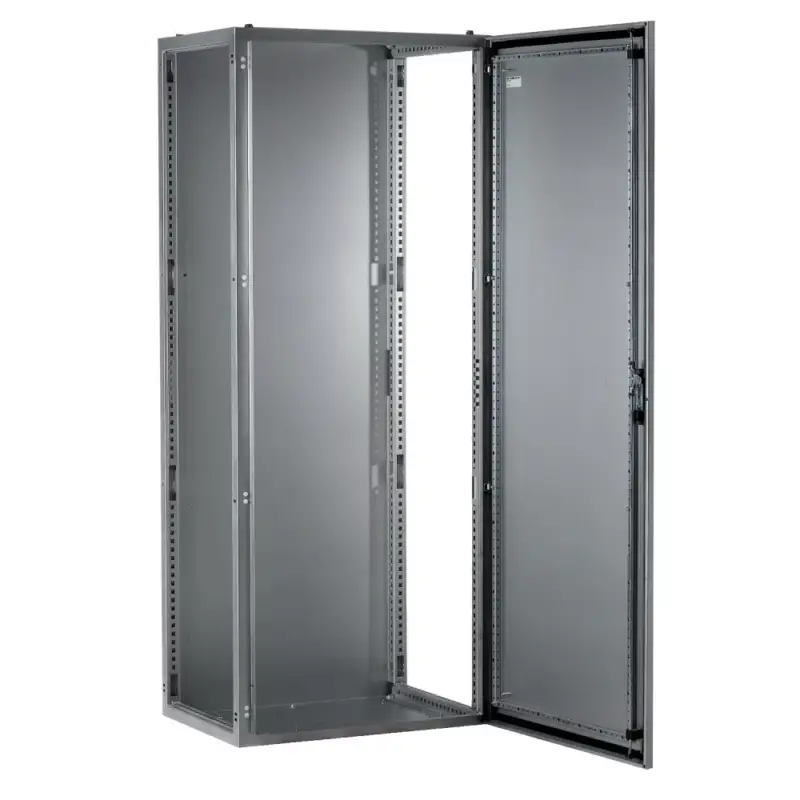 Azonnali szállítás Schneider NSYSFX20840 Spacial SMX rozsdamentes acél AISI 304L álló szekrény, Teli ajtóval, 2000x800x400, IP55, szerelőlap nélkül