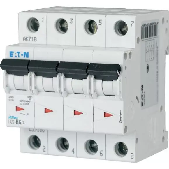 Bestseller Eaton 168095 FAZ6-D50/4 Kismegszakító 4P 50A D karakterisztika 6 kA -4 modul