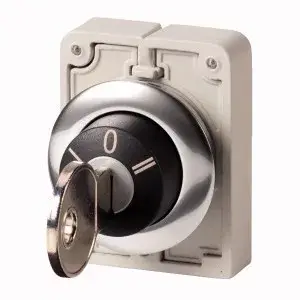 Eaton 187094 M30C-FWRS3 Kulcsos gomb,30mm,lapos,3áll.,reteszelt Szezonális akció