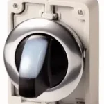 Eaton 187128 M30C-FWLK-W Világító választókapcsoló,30mm,lapos,2 áll.,fehér Biztonságos fizetés