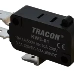 Tracon KW3-01 Helyzetkapcsoló, mikro, ütközős 1×CO 10(3)A/230V AC, 6,3x0,8 mm, IP00 Prémium