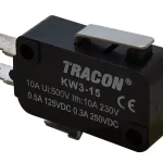 Tracon KW3-15 Helyzetkapcsoló, mikro, rugószáras 1×CO 10(3)A/230V, 15mm, 4,8x0,8 mm, IP00 Olcsóbb