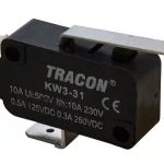 Tracon KW3-31 Helyzetkapcsoló, mikro, rugószáras 1×CO 10(3)A/230V, 28mm, 6,3x0,8 mm, IP00 Expressz szállítás