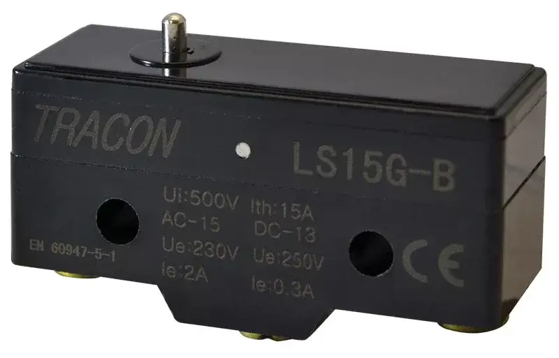 Tracon LS15G-B Helyzetkapcsoló, ütközős 1×CO, 2A/230V AC, IP00 Azonnal elérhető