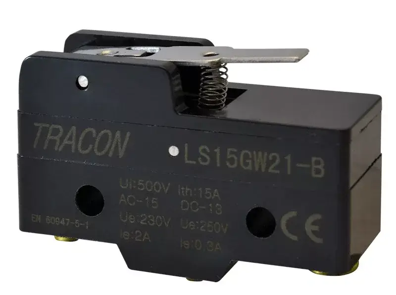 Kedvezmény Tracon LS15GW21-B Helyzetkapcsoló, rugószáras 1×CO, 2A/230V AC, 17mm, IP00