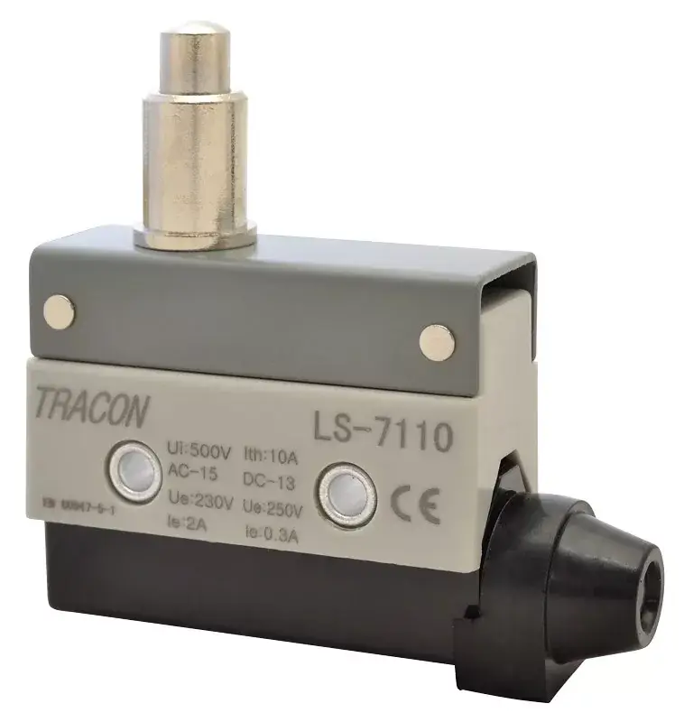 Biztonságos vásárlás Tracon LS7110 Helyzetkapcsoló, kúpos, ütközős 1×CO, 2A/230V AC, 22mm, IP40